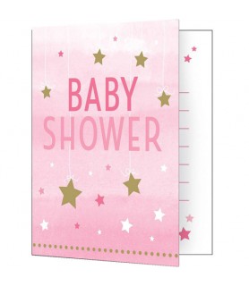 Baby Shower 'One Little Star Girl' Invitations w/ Envelopes (8ct)