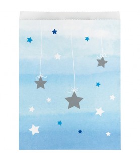 1st Birthday 'One Little Star Boy' Paper Favor Bags (10ct)