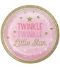 1st Birthday 'One Little Star Girl' Large Paper Plates (8ct)