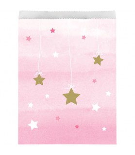 1st Birthday 'One Little Star Girl' Paper Favor Bags (10ct)