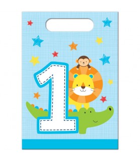 1st Birthday 'One is Fun Boy' Favor Bags (8ct)