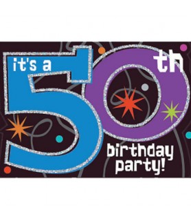 Over the Hill 'The Party Continues' 50th Birthday Invitations w/ Envelopes (8ct)
