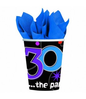 Over the Hill 'The Party Continues' 30th Birthday 9oz Paper Cups (8ct)