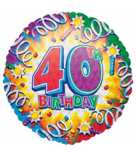 Over the Hill 40th Birthday Foil Mylar Balloon (1ct)