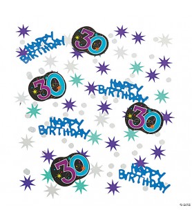 Over the Hill 'The Party Continues' 30th Birthday Confetti Value Pack (3 types)