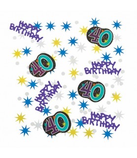 Over the Hill 'The Party Continues' 40th Birthday Confetti Value Pack (3 types)