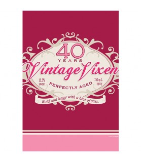 Over the Hill 'Vintage Vixen' 40th Birthday Plastic Table Cover (1ct)