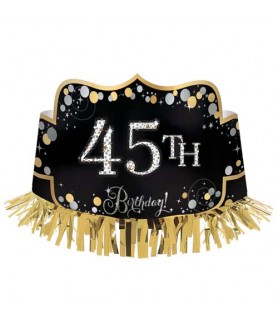 Happy Birthday 'Sparkling Celebration' Customizable Crown (1ct)