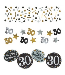 Over the Hill 'Sparkling Celebration' 30th Birthday Confetti Value Pack (3 types)