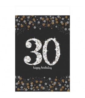 Over the Hill 'Sparkling Celebration' 30th Birthday Plastic Table Cover (1ct)
