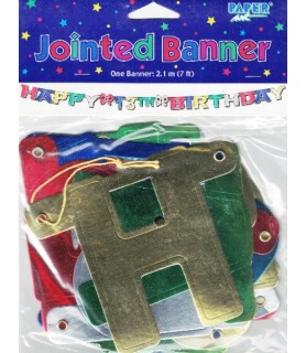 Happy Birthday 13th Birthday Foil Jointed Banner (1ct)