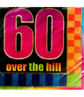 Over the Hill Party 60th Birhday Small Napkins (16ct)