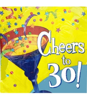 Birthday 'Cheers to 30' Lunch Napkins (16ct)
