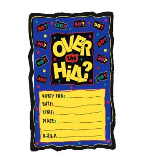 Over the Hill 'Never Too Old' Birthday Invitations w/ Envelopes (8ct)