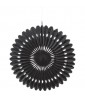 Black Large 16" Decorative Crepe Paper Fan (1ct)