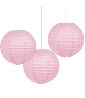 Light Pink Paper Lanterns (3ct)
