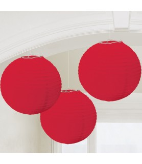 Red Paper Lanterns (3ct)