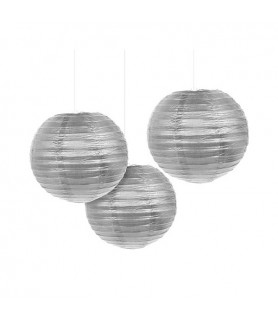 Silver Paper Lanterns (3ct)