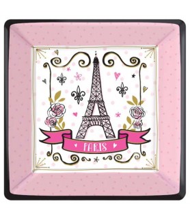 Bridal Shower 'A Day in Paris' Large Paper Plates (8ct)