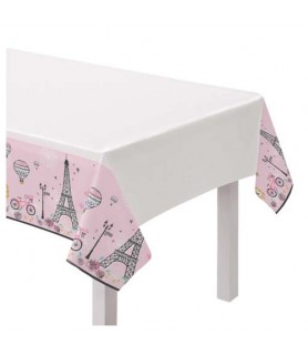 Bridal Shower 'A Day in Paris' Plastic Table Cover (1ct)