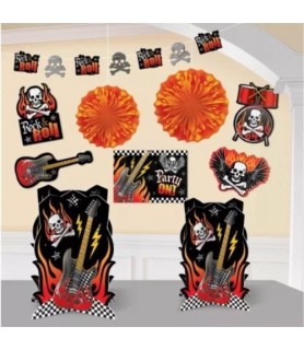 Rock On Skull and Flames Room Decorating Kit (10pc)