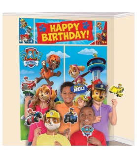 Paw Patrol Wall Poster Decorating Kit w/ Photo Props (17pc)