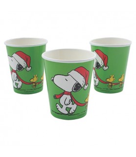 Peanuts Snoopy Christmas Scarf 9oz Paper Cups (8ct)