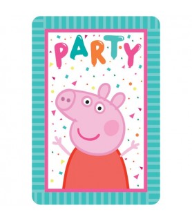 Peppa Pig 'Confetti Party' Invitation Set w/ Envelopes, Seals, and Save the Date Stickers (32pcs)