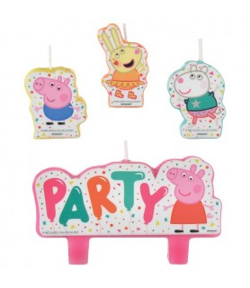 Peppa Pig 'Confetti Party' Mini Candle Set (4pcs)
