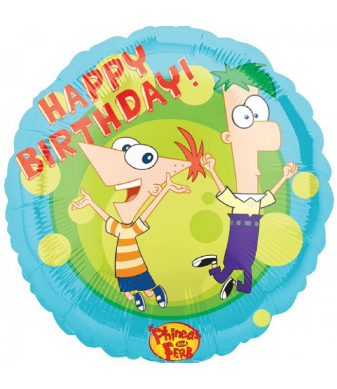 bundel Hij Wild Phineas and Ferb 'Happy Birthday' Foil Mylar Balloon (1ct)
