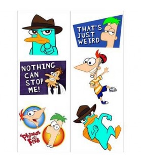 Phineas and Ferb 'Agent P' Temporary Tattoos (2 sheets)