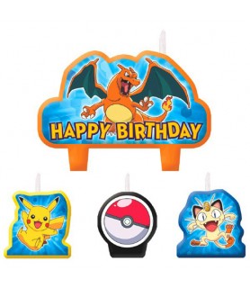 Pokemon 'Pikachu and Friends' Mini Candle Set (4pc)