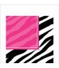 Zebra Stripes 'Pink and Black' Animal Print Lunch Napkins (16ct)