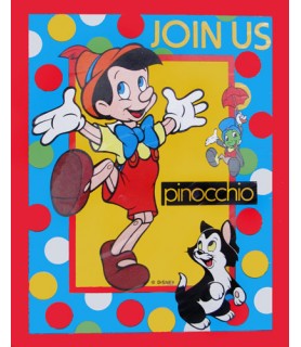 Pinocchio Vintage Invitations w/ Envelopes (8ct)
