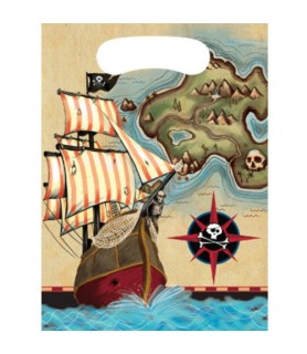 Pirate Party 'Pirates Map' Favor Bags (8ct)