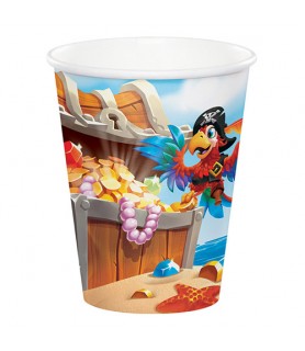 Pirate Party 'Treasure Adventure' 9oz Paper Cups (8ct)