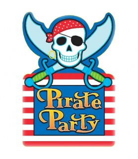 Pirate Party Invitations w/ Envelopes (8ct)