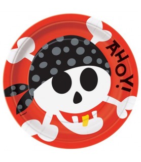Pirate Party 'Ahoy!' Large Paper Plates (8ct)