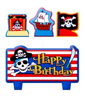 Pirate Party 'Pirates Treasure' Mini Candle Set (4pc)