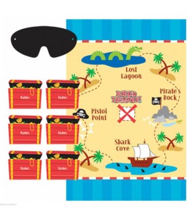 Pirate Party 'Pirates Treasure' Party Game Poster (1ct)