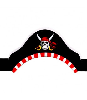 Pirate Party Paper Hat Skull and Crossed Swords (8ct)