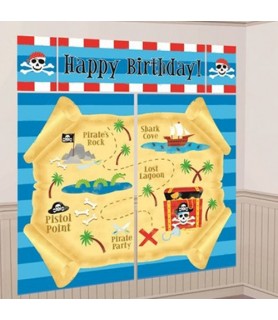 Pirate Party 'Pirates Treasure' Wall Poster Decorating Kit (5pc)