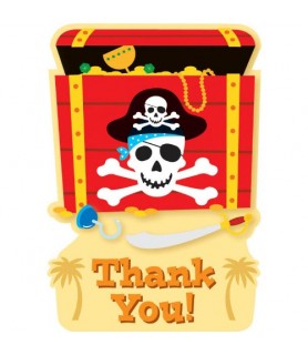 Pirate Party 'Pirates Treasure' Thank You Notes (8ct)