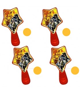 Pirates of the Caribbean Star-Shaped Paddle Balls / Favors (4ct)