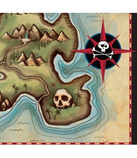 Pirate Party 'Pirates Map' Small Napkins (16ct)