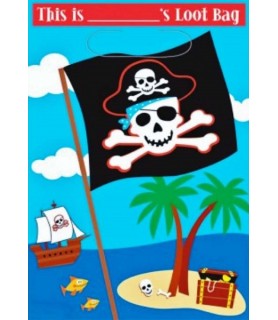 Pirate Party 'Pirates Treasure' Favor Bags (8ct)
