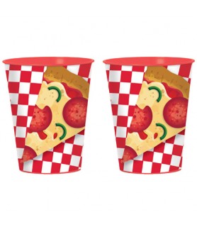 Happy Birthday 'Pizza Party' Reusable Keepsake Cups (2ct)