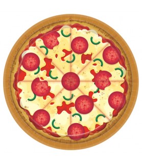 Happy Birthday 'Pizza Party' Large Paper Plates (8ct)