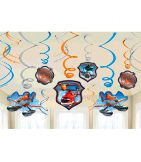 Disney Planes 'Fire and Rescue' Hanging Swirl Decorations (12pc)