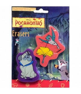Pocahontas Vintage 1995 Percy & Flit Erasers (2ct)